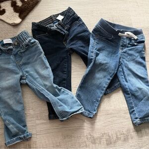 Old Navy Kids Denim Jeans Trio - Light to Dark Blue